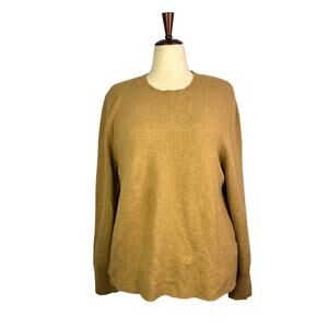 J.Crew Women's XXL Carmel Color Extra Soft Boyfriend Crewneck Sweater